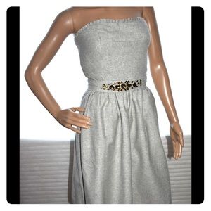 Banana Republic strapless gray dress